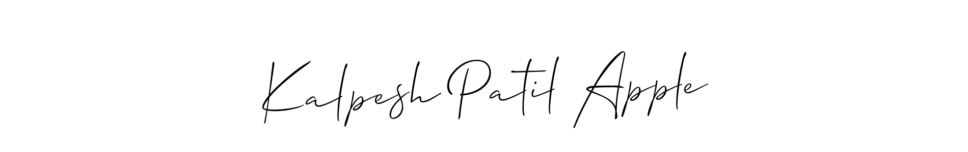 This is the best signature style for the Kalpesh Patil Apple name. Also you like these signature font (Allison_Script). Mix name signature. Kalpesh Patil Apple signature style 2 images and pictures png