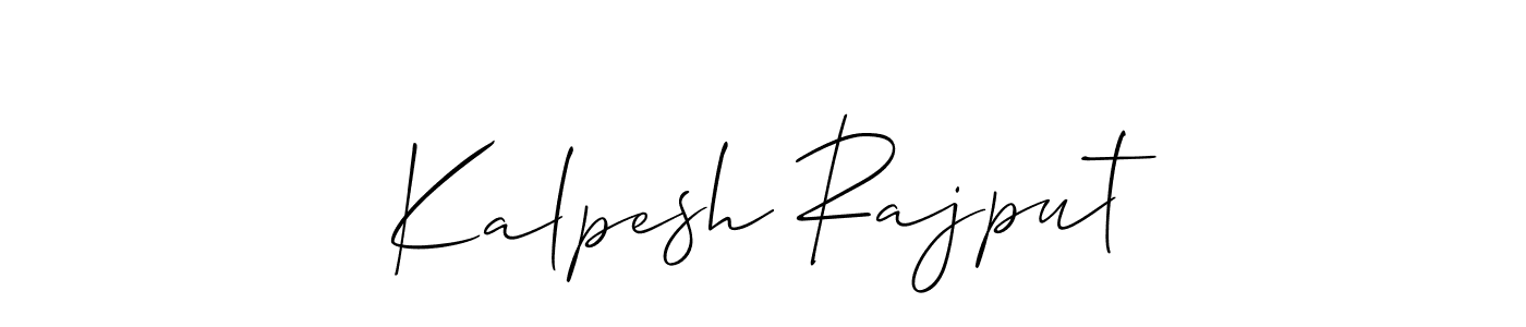 Make a beautiful signature design for name Kalpesh Rajput. With this signature (Allison_Script) style, you can create a handwritten signature for free. Kalpesh Rajput signature style 2 images and pictures png
