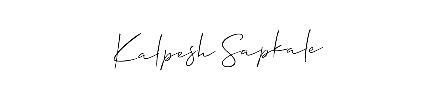 Create a beautiful signature design for name Kalpesh Sapkale. With this signature (Allison_Script) fonts, you can make a handwritten signature for free. Kalpesh Sapkale signature style 2 images and pictures png