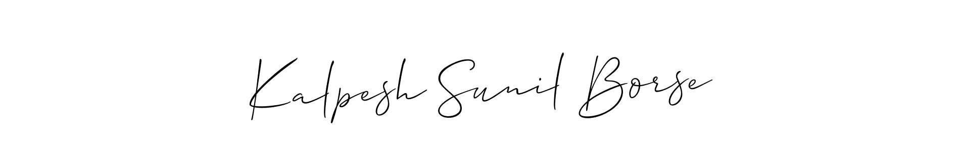 The best way (Allison_Script) to make a short signature is to pick only two or three words in your name. The name Kalpesh Sunil Borse include a total of six letters. For converting this name. Kalpesh Sunil Borse signature style 2 images and pictures png