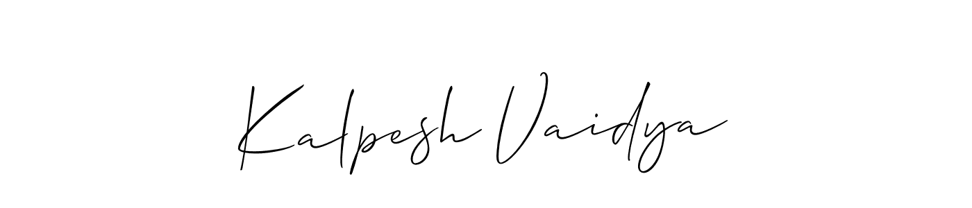 Also we have Kalpesh Vaidya name is the best signature style. Create professional handwritten signature collection using Allison_Script autograph style. Kalpesh Vaidya signature style 2 images and pictures png