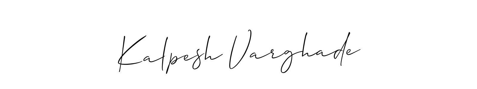 Similarly Allison_Script is the best handwritten signature design. Signature creator online .You can use it as an online autograph creator for name Kalpesh Varghade. Kalpesh Varghade signature style 2 images and pictures png