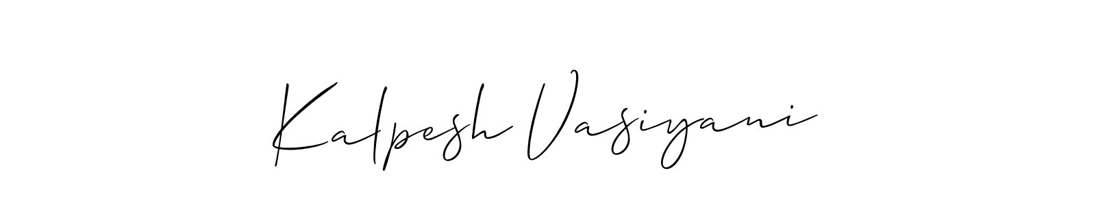 Similarly Allison_Script is the best handwritten signature design. Signature creator online .You can use it as an online autograph creator for name Kalpesh Vasiyani. Kalpesh Vasiyani signature style 2 images and pictures png