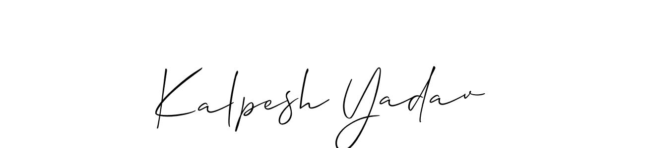 How to make Kalpesh Yadav signature? Allison_Script is a professional autograph style. Create handwritten signature for Kalpesh Yadav name. Kalpesh Yadav signature style 2 images and pictures png