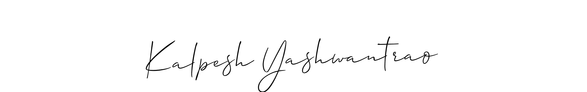 How to make Kalpesh Yashwantrao name signature. Use Allison_Script style for creating short signs online. This is the latest handwritten sign. Kalpesh Yashwantrao signature style 2 images and pictures png