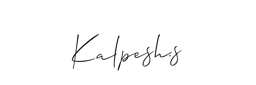 Also You can easily find your signature by using the search form. We will create Kalpesh.s name handwritten signature images for you free of cost using Allison_Script sign style. Kalpesh.s signature style 2 images and pictures png