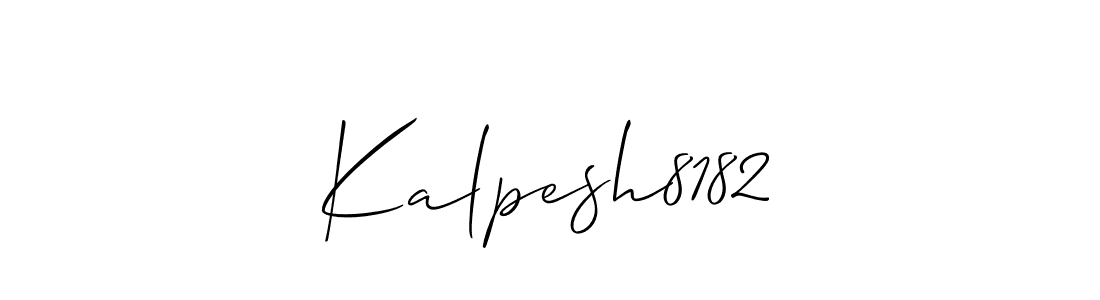 The best way (Allison_Script) to make a short signature is to pick only two or three words in your name. The name Kalpesh8182 include a total of six letters. For converting this name. Kalpesh8182 signature style 2 images and pictures png