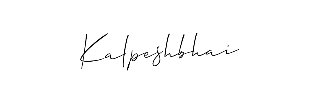 Design your own signature with our free online signature maker. With this signature software, you can create a handwritten (Allison_Script) signature for name Kalpeshbhai. Kalpeshbhai signature style 2 images and pictures png