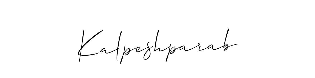How to Draw Kalpeshparab signature style? Allison_Script is a latest design signature styles for name Kalpeshparab. Kalpeshparab signature style 2 images and pictures png