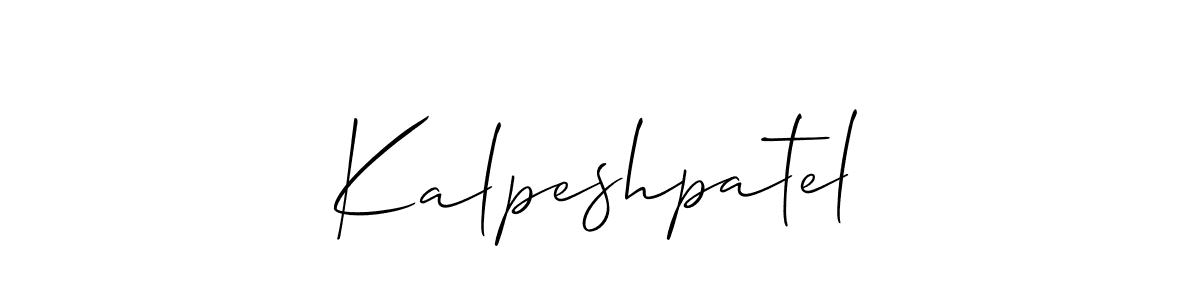 It looks lik you need a new signature style for name Kalpeshpatel. Design unique handwritten (Allison_Script) signature with our free signature maker in just a few clicks. Kalpeshpatel signature style 2 images and pictures png