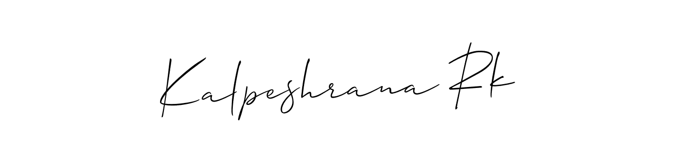 The best way (Allison_Script) to make a short signature is to pick only two or three words in your name. The name Kalpeshrana Rk include a total of six letters. For converting this name. Kalpeshrana Rk signature style 2 images and pictures png