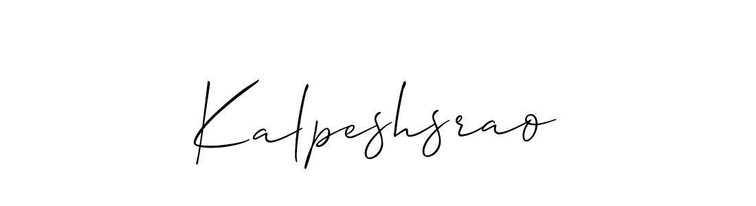 How to make Kalpeshsrao signature? Allison_Script is a professional autograph style. Create handwritten signature for Kalpeshsrao name. Kalpeshsrao signature style 2 images and pictures png