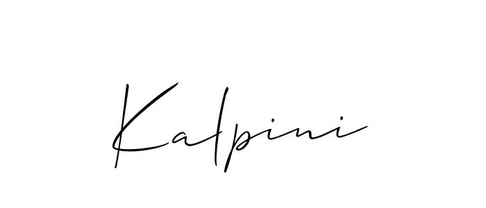How to make Kalpini name signature. Use Allison_Script style for creating short signs online. This is the latest handwritten sign. Kalpini signature style 2 images and pictures png