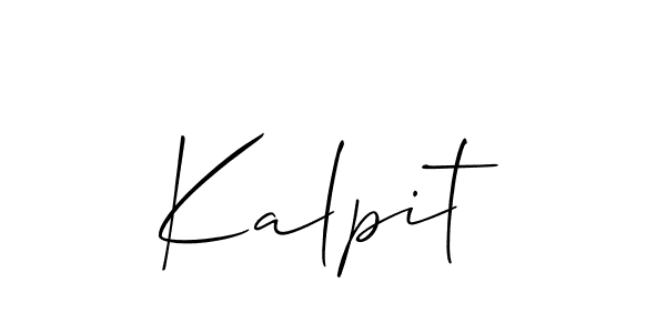 How to make Kalpit signature? Allison_Script is a professional autograph style. Create handwritten signature for Kalpit name. Kalpit signature style 2 images and pictures png