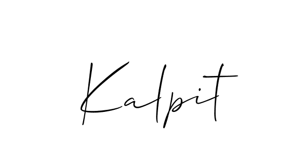 How to make Kalpit signature? Allison_Script is a professional autograph style. Create handwritten signature for Kalpit name. Kalpit signature style 2 images and pictures png