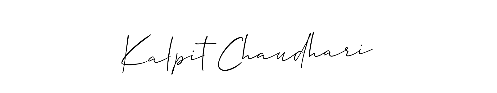 Make a beautiful signature design for name Kalpit Chaudhari. With this signature (Allison_Script) style, you can create a handwritten signature for free. Kalpit Chaudhari signature style 2 images and pictures png