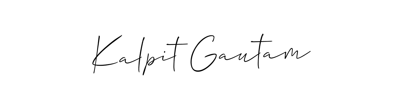 It looks lik you need a new signature style for name Kalpit Gautam. Design unique handwritten (Allison_Script) signature with our free signature maker in just a few clicks. Kalpit Gautam signature style 2 images and pictures png