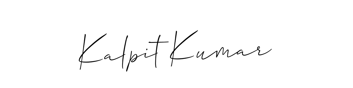 Similarly Allison_Script is the best handwritten signature design. Signature creator online .You can use it as an online autograph creator for name Kalpit Kumar. Kalpit Kumar signature style 2 images and pictures png