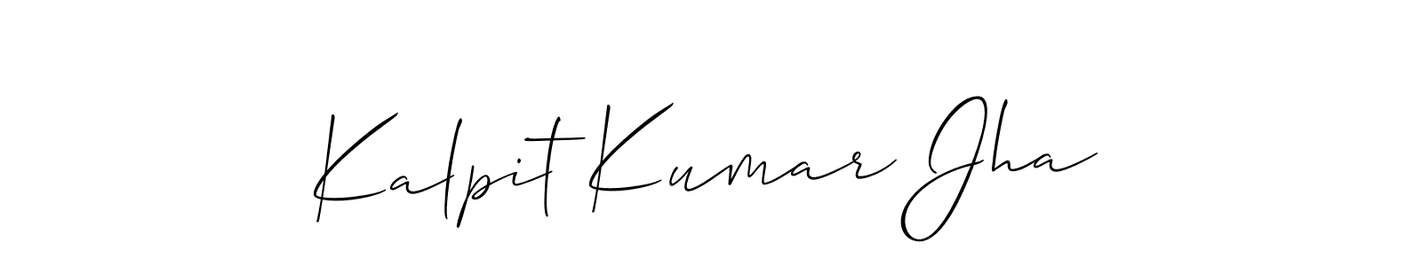 Kalpit Kumar Jha stylish signature style. Best Handwritten Sign (Allison_Script) for my name. Handwritten Signature Collection Ideas for my name Kalpit Kumar Jha. Kalpit Kumar Jha signature style 2 images and pictures png