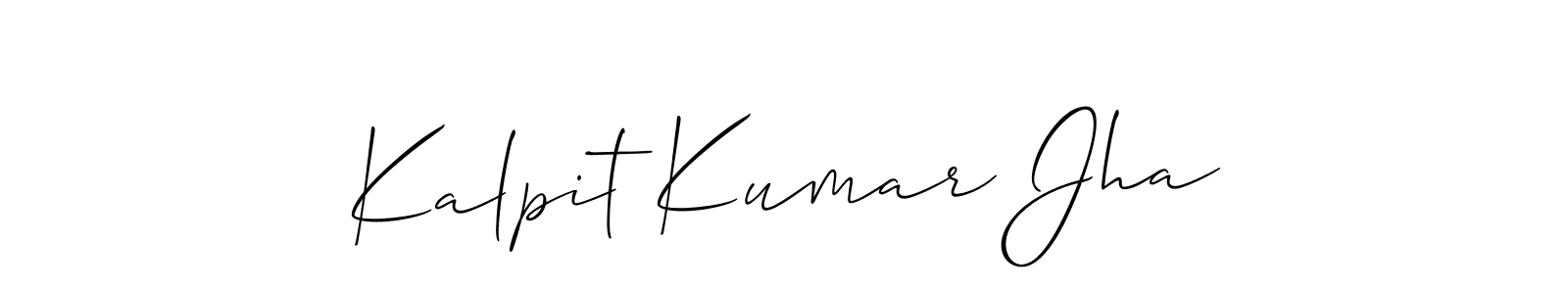 Kalpit Kumar Jha stylish signature style. Best Handwritten Sign (Allison_Script) for my name. Handwritten Signature Collection Ideas for my name Kalpit Kumar Jha. Kalpit Kumar Jha signature style 2 images and pictures png