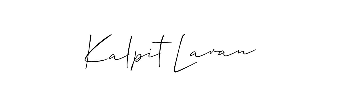 Make a short Kalpit Lavan signature style. Manage your documents anywhere anytime using Allison_Script. Create and add eSignatures, submit forms, share and send files easily. Kalpit Lavan signature style 2 images and pictures png