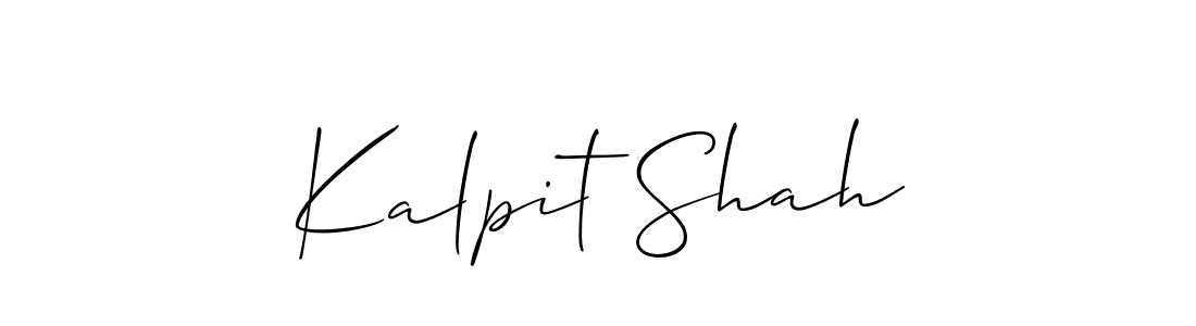 The best way (Allison_Script) to make a short signature is to pick only two or three words in your name. The name Kalpit Shah include a total of six letters. For converting this name. Kalpit Shah signature style 2 images and pictures png