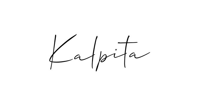 Create a beautiful signature design for name Kalpita. With this signature (Allison_Script) fonts, you can make a handwritten signature for free. Kalpita signature style 2 images and pictures png