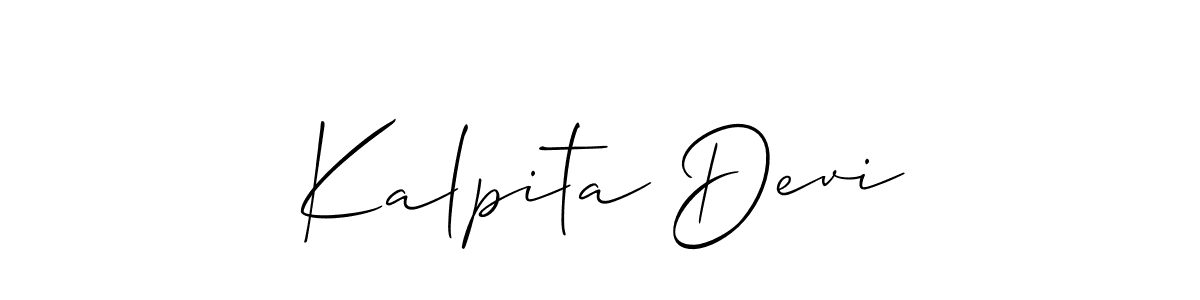 if you are searching for the best signature style for your name Kalpita Devi. so please give up your signature search. here we have designed multiple signature styles  using Allison_Script. Kalpita Devi signature style 2 images and pictures png
