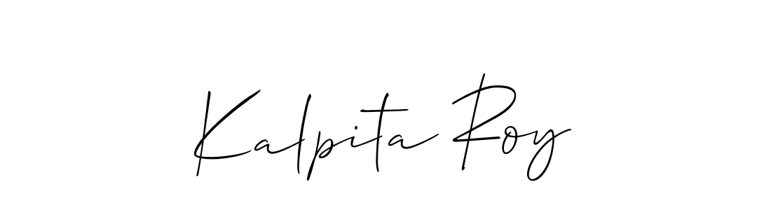 Also we have Kalpita Roy name is the best signature style. Create professional handwritten signature collection using Allison_Script autograph style. Kalpita Roy signature style 2 images and pictures png