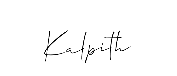 if you are searching for the best signature style for your name Kalpith. so please give up your signature search. here we have designed multiple signature styles  using Allison_Script. Kalpith signature style 2 images and pictures png