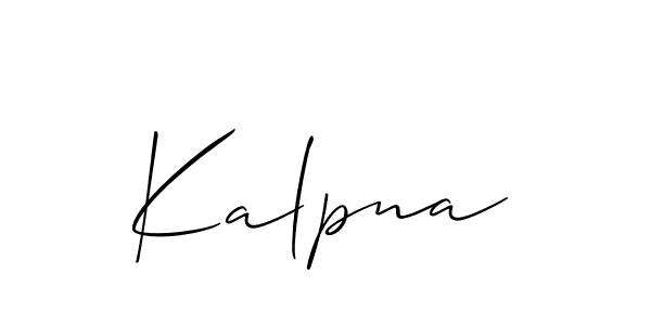 Design your own signature with our free online signature maker. With this signature software, you can create a handwritten (Allison_Script) signature for name Kalpna. Kalpna signature style 2 images and pictures png