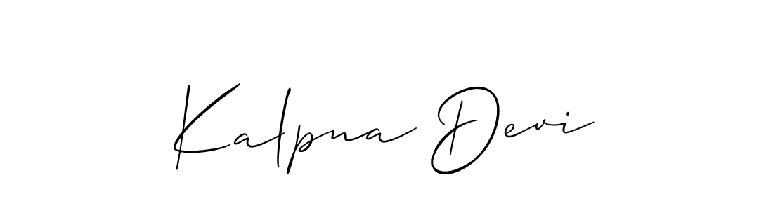 Also we have Kalpna Devi name is the best signature style. Create professional handwritten signature collection using Allison_Script autograph style. Kalpna Devi signature style 2 images and pictures png