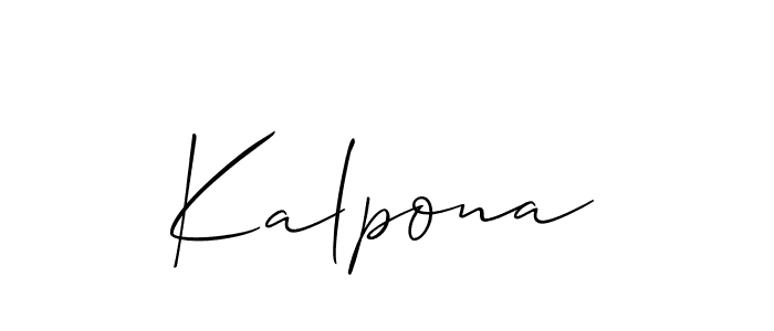 Make a beautiful signature design for name Kalpona. Use this online signature maker to create a handwritten signature for free. Kalpona signature style 2 images and pictures png