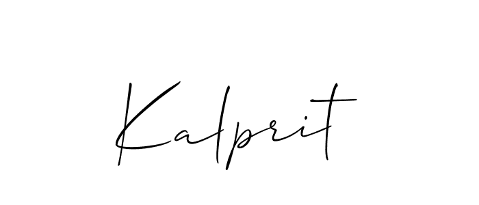 It looks lik you need a new signature style for name Kalprit. Design unique handwritten (Allison_Script) signature with our free signature maker in just a few clicks. Kalprit signature style 2 images and pictures png