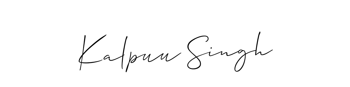 It looks lik you need a new signature style for name Kalpuu Singh. Design unique handwritten (Allison_Script) signature with our free signature maker in just a few clicks. Kalpuu Singh signature style 2 images and pictures png