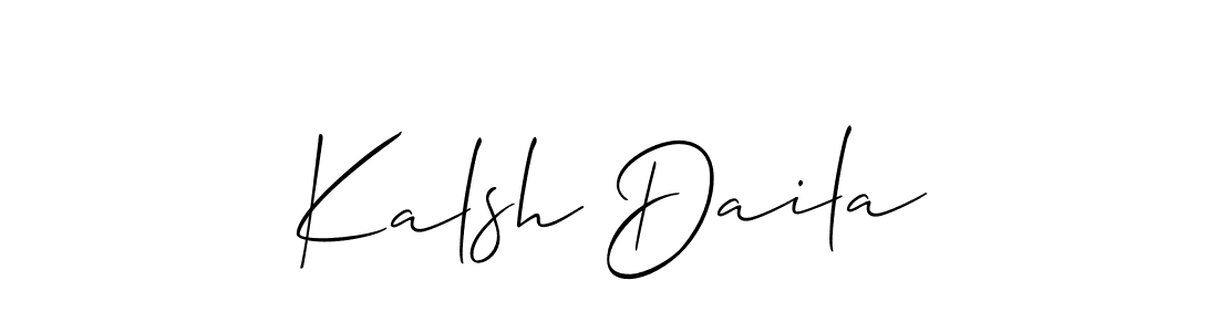 How to make Kalsh Daila signature? Allison_Script is a professional autograph style. Create handwritten signature for Kalsh Daila name. Kalsh Daila signature style 2 images and pictures png