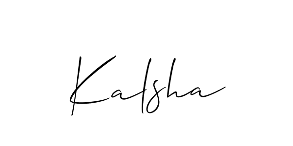 How to make Kalsha name signature. Use Allison_Script style for creating short signs online. This is the latest handwritten sign. Kalsha signature style 2 images and pictures png
