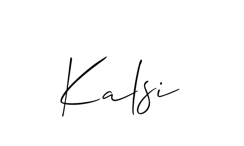You should practise on your own different ways (Allison_Script) to write your name (Kalsi) in signature. don't let someone else do it for you. Kalsi signature style 2 images and pictures png