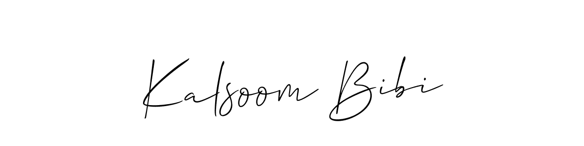 Similarly Allison_Script is the best handwritten signature design. Signature creator online .You can use it as an online autograph creator for name Kalsoom Bibi. Kalsoom Bibi signature style 2 images and pictures png