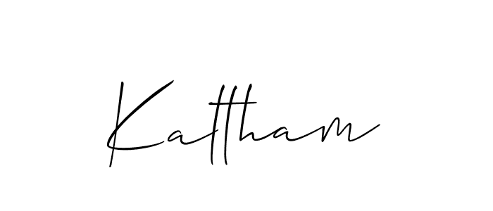 Design your own signature with our free online signature maker. With this signature software, you can create a handwritten (Allison_Script) signature for name Kaltham. Kaltham signature style 2 images and pictures png