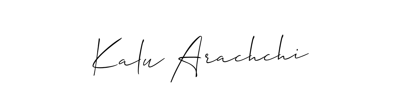 How to Draw Kalu Arachchi signature style? Allison_Script is a latest design signature styles for name Kalu Arachchi. Kalu Arachchi signature style 2 images and pictures png