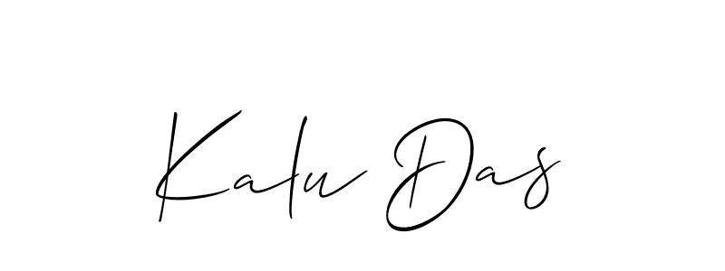 You should practise on your own different ways (Allison_Script) to write your name (Kalu Das) in signature. don't let someone else do it for you. Kalu Das signature style 2 images and pictures png