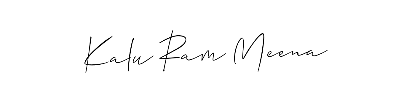 Design your own signature with our free online signature maker. With this signature software, you can create a handwritten (Allison_Script) signature for name Kalu Ram Meena. Kalu Ram Meena signature style 2 images and pictures png