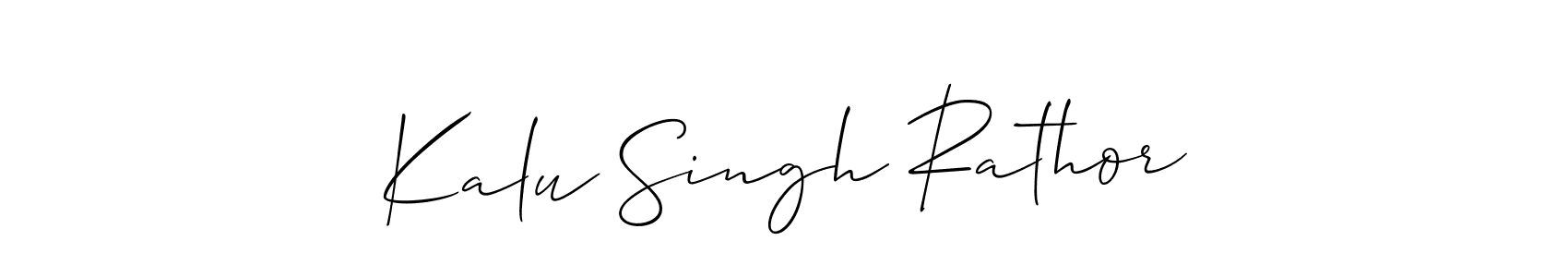How to Draw Kalu Singh Rathor signature style? Allison_Script is a latest design signature styles for name Kalu Singh Rathor. Kalu Singh Rathor signature style 2 images and pictures png