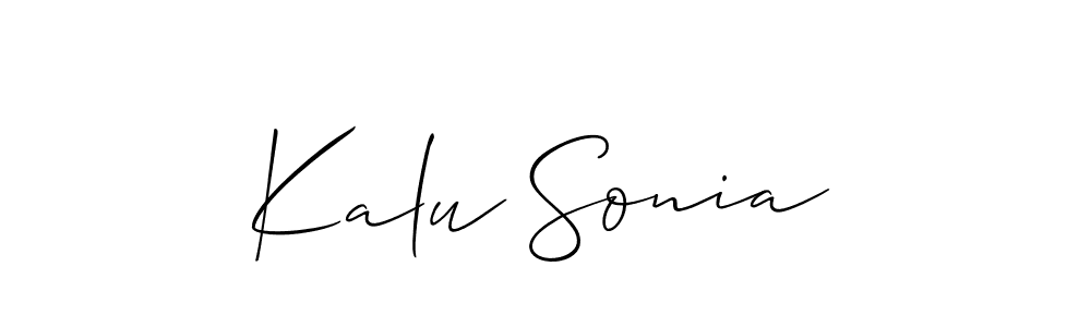 Best and Professional Signature Style for Kalu Sonia. Allison_Script Best Signature Style Collection. Kalu Sonia signature style 2 images and pictures png