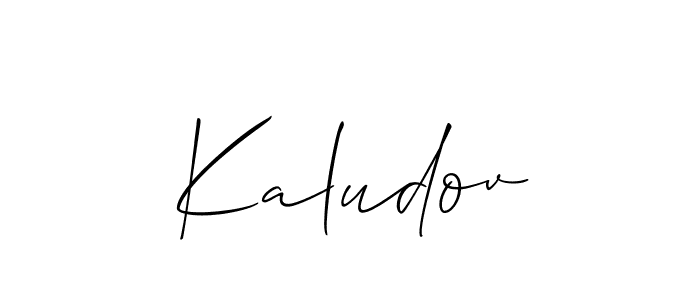 You should practise on your own different ways (Allison_Script) to write your name (Kaludov) in signature. don't let someone else do it for you. Kaludov signature style 2 images and pictures png