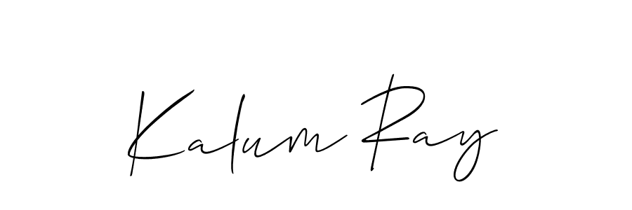 You should practise on your own different ways (Allison_Script) to write your name (Kalum Ray) in signature. don't let someone else do it for you. Kalum Ray signature style 2 images and pictures png