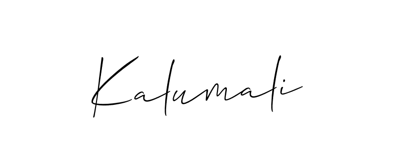 Allison_Script is a professional signature style that is perfect for those who want to add a touch of class to their signature. It is also a great choice for those who want to make their signature more unique. Get Kalumali name to fancy signature for free. Kalumali signature style 2 images and pictures png