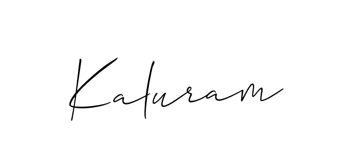 It looks lik you need a new signature style for name Kaluram. Design unique handwritten (Allison_Script) signature with our free signature maker in just a few clicks. Kaluram signature style 2 images and pictures png