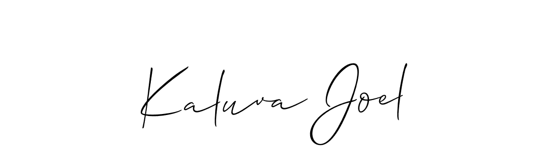 Create a beautiful signature design for name Kaluva Joel. With this signature (Allison_Script) fonts, you can make a handwritten signature for free. Kaluva Joel signature style 2 images and pictures png